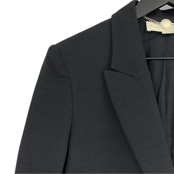 STELLA MCCARTNEY Puplum Wool Blazer Black 42 - Picture 2 of 11
